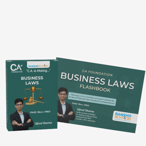 Business Laws Colorful Flashcards for Instant Revision for CA Foundation Exam