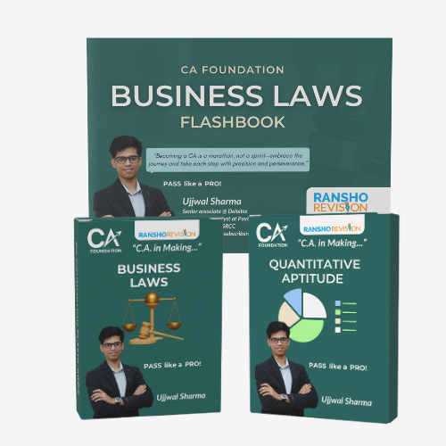 CA combo- Business Laws and Quantitive Aptitude colorful flashcards