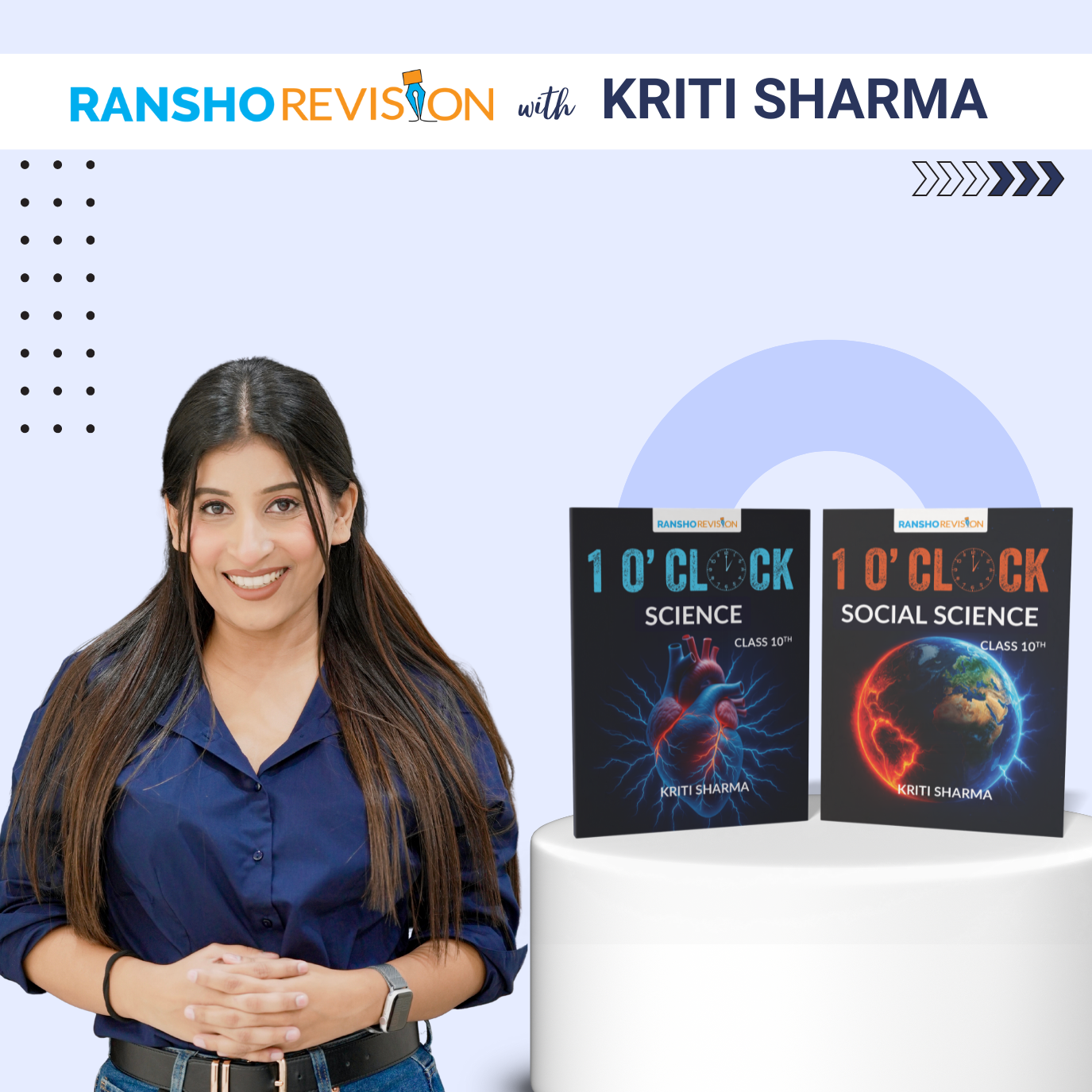 1'o Clock Revision book for Science and Social Science for class 10th CBSE 2026 (Set of 2)