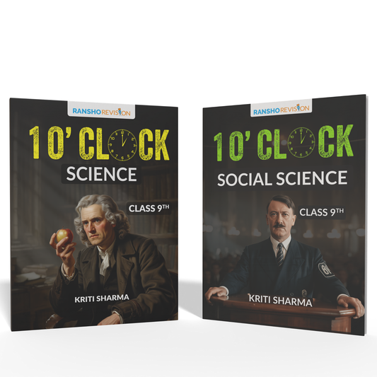 1'o Clock Revision book for Science and Social Science for class 9th CBSE 2026 (Set of 2)