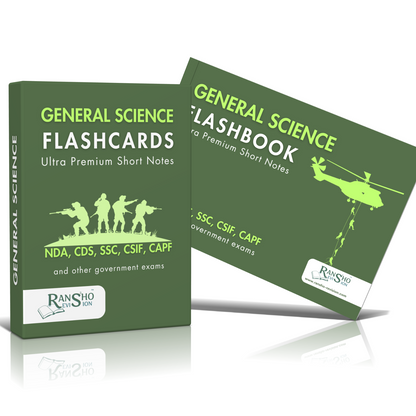 General Science Colourful Flashcards for NDA, CDS, SSC, AFCAT, and Other Government Exams