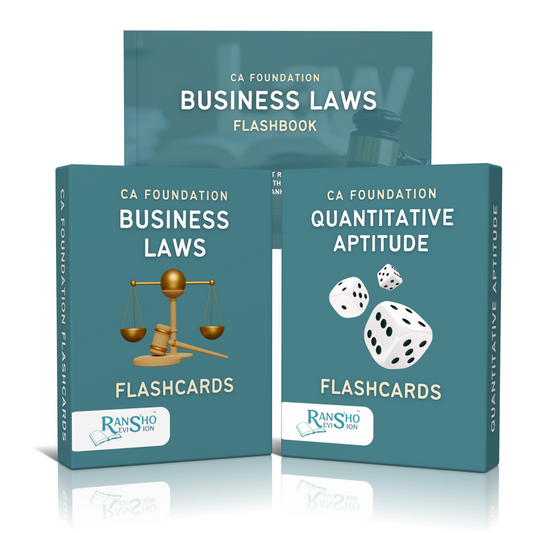 CA combo- Business Laws and Quantitive Aptitude colorful flashcards